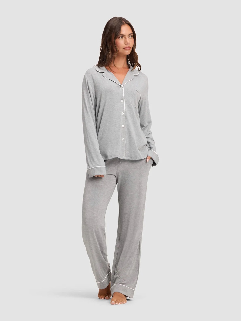 Cozy Earth NWT WOMENS XS TALL Long Sleeve Strech Knit Bamboo Pajama Set $148